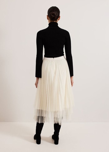 Phase Eight Lila Tulle Skirts White USA | 9324170-GT